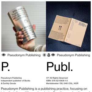 Pseudonym Publishing — Are.na in 2020 Independent publishing, Arena