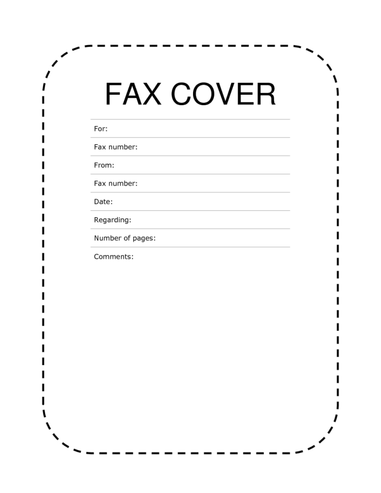 Fax Cover Letter Examples Free