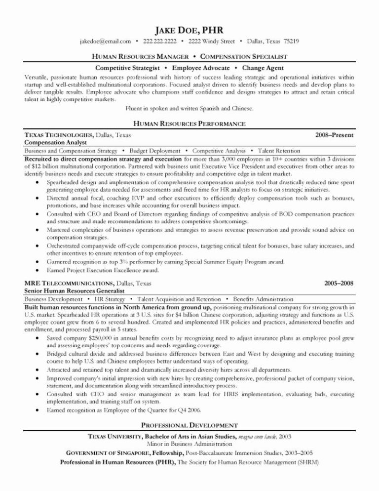Human Resources Specialist Cover Letter Examples