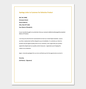 Apology Letter Template 33+ Samples, Examples & Formats