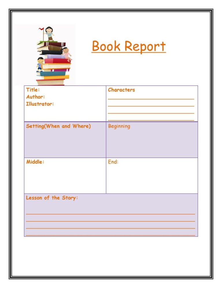 How To Write A Plot For A Book Report