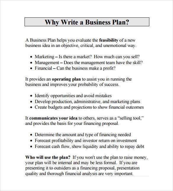 How To Write A Financial Plan For A New Business