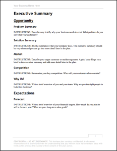 Business Plan Template Free Download Bplans