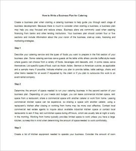 Catering Business Plan Template 14+ Free Word, Excel, PDF Format