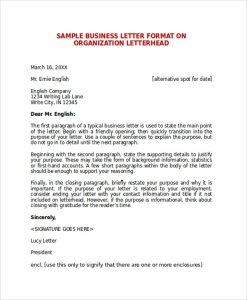 FREE 7+ Sample Business Letter Templates in PDF MS Word
