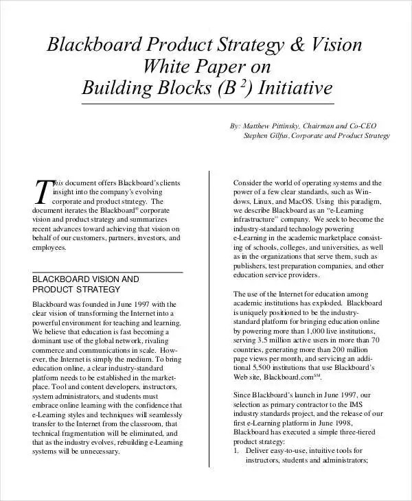 How To Write A Business Strategy Paper