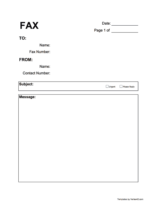 Fax Sheet Cover Letter Sample