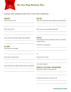 One Page Business Proposal Word Templates at