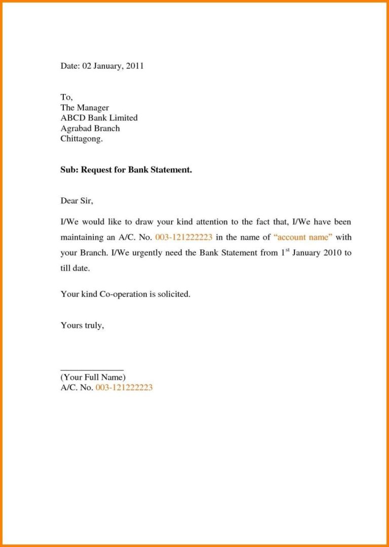 Letter To Bank Manager For Job Application