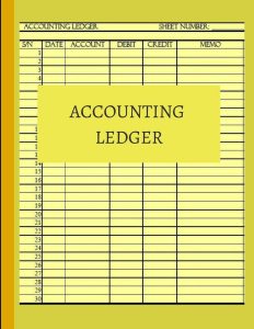 Accounting Ledger Basic ledger book for monthly weekly personal ledger