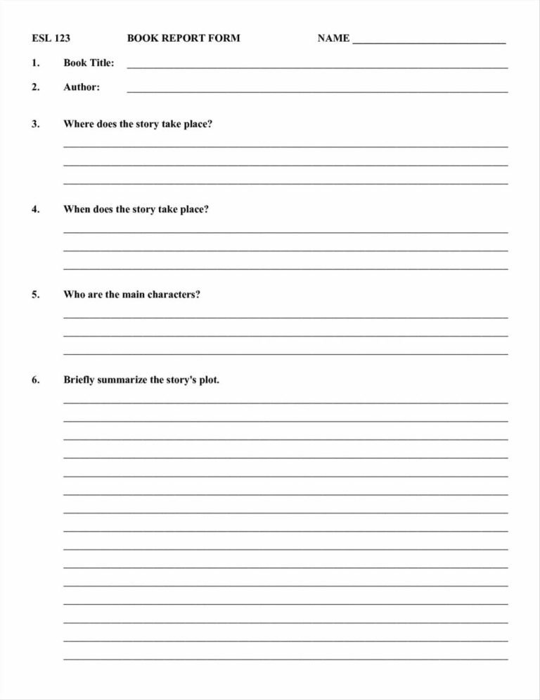 How To Write A Book Report 5Th Grade