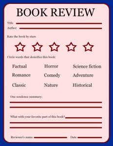 Book Review Template for Kids (Tips & Activities) Go Science Girls