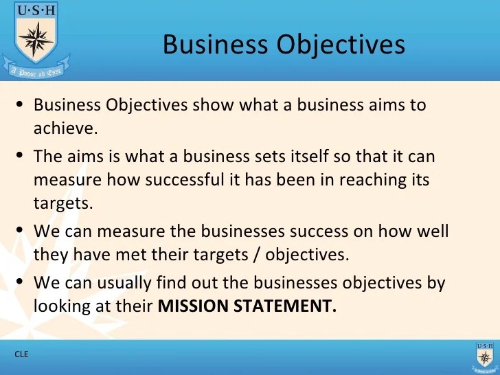 How To Write Business Objectives