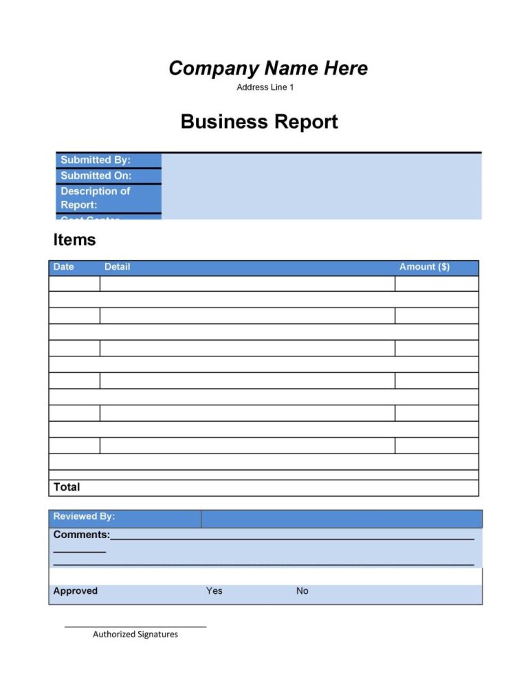 How To Write A Business Report Format