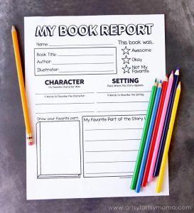 Free Printable Book Report Form Homeschool books, Book report, 1st