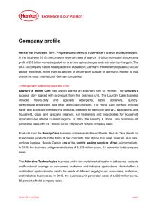One Page Company Profile Sample PDF Template