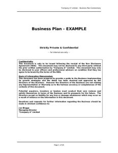 Legal description business plan