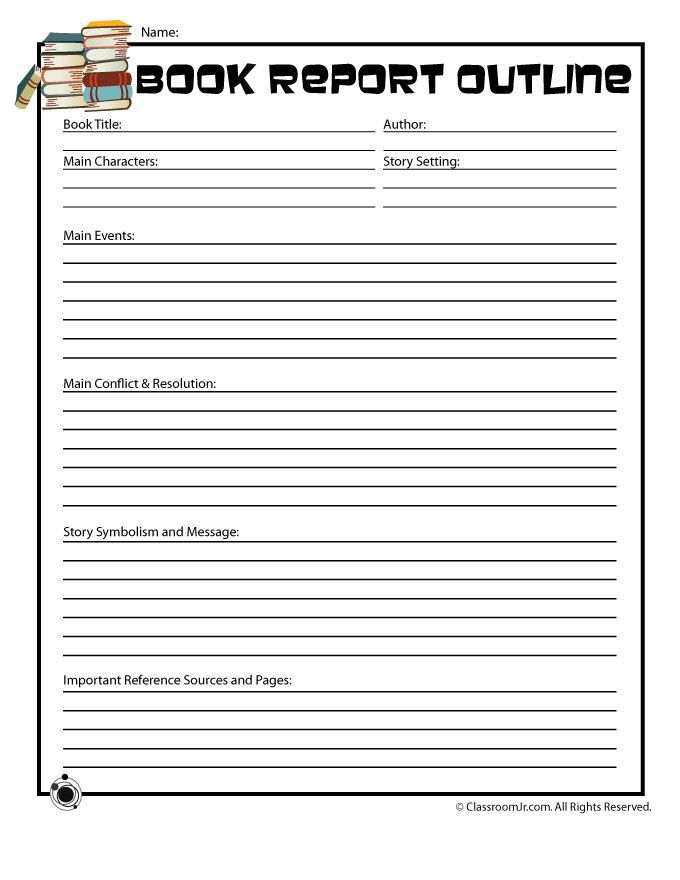 How To Write A Book Report 4Th Grade Worksheet