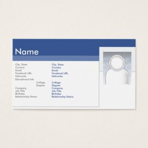 Facebook Business Business Card Zazzle