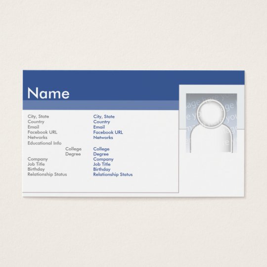 How To Write Facebook On Business Card