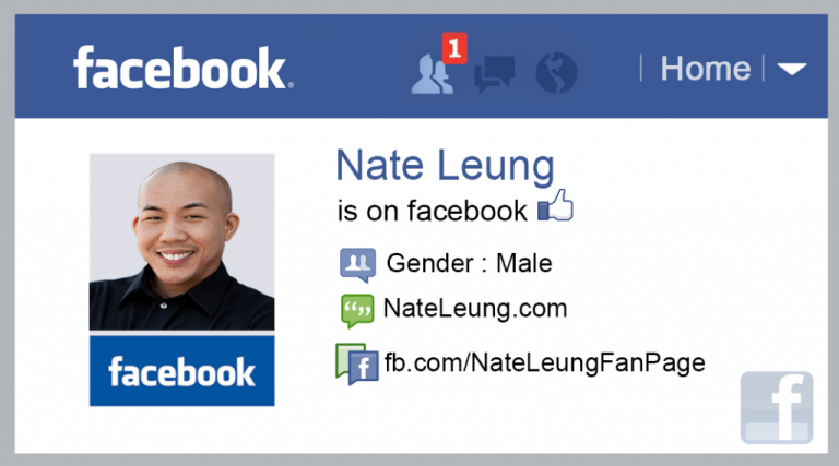 How To Write Facebook Link On Business Card