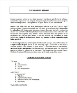 Formal Report Template 12+ Download Documents In PDF Sample Templates