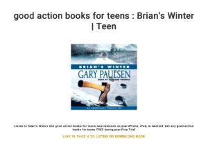 good action books for teens Brian's Winter Teen