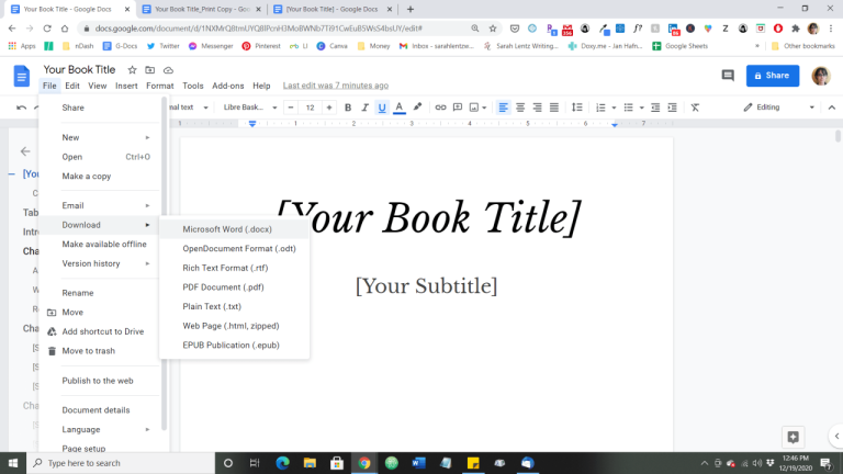 How To Write A Book On Google Docs