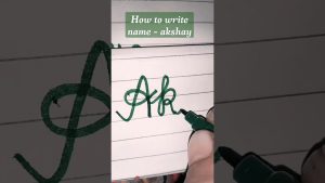how to write name akshay YouTube