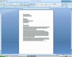 Microsoft Word 2007 Business Letter Tutorial.mp4 YouTube