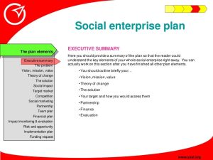 Social enterprise business plan sample