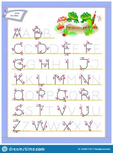 Alphabet Worksheets 4 Lines