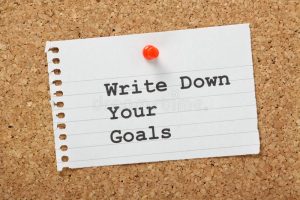 Write Down Your Goals stock image. Image of life, lined 35306037