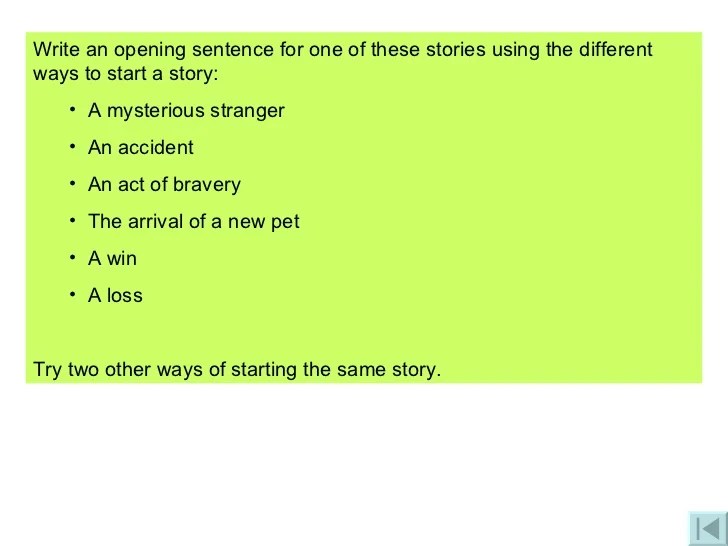 How To Write The First Sentence Of A Book