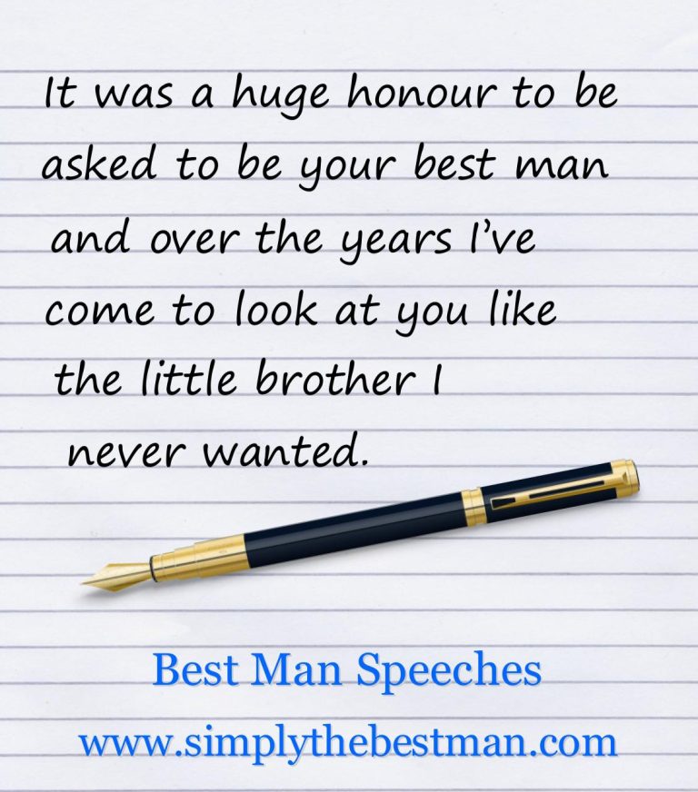 Wedding Speech For Younger Brother Sample