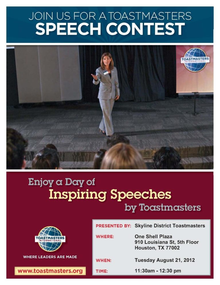 How To Start A Toastmasters Speech
