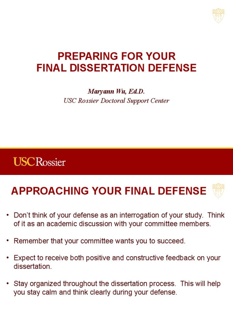 How To Prepare For Dissertation Defense
