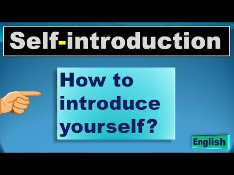 How To Do A Self Introduction Video