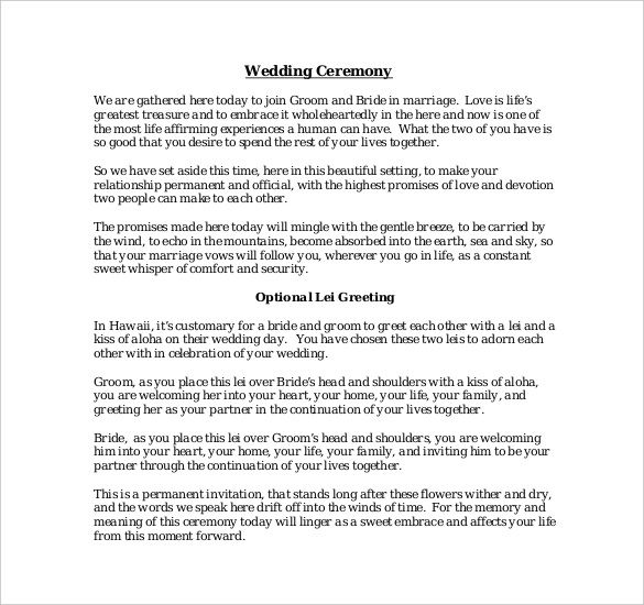 Wedding Ceremony Officiant Speech Sample