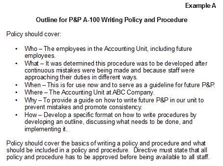 How To Write A Policy Example