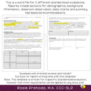 Speech Evaluation Report Template