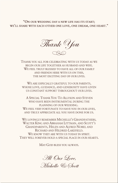 Wedding Thank You Speech To Guests Examples