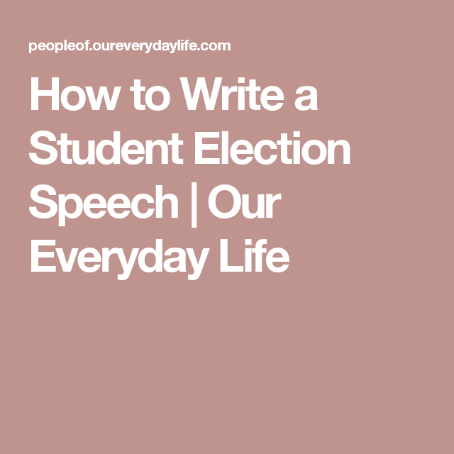 How To Write A Presidential Speech