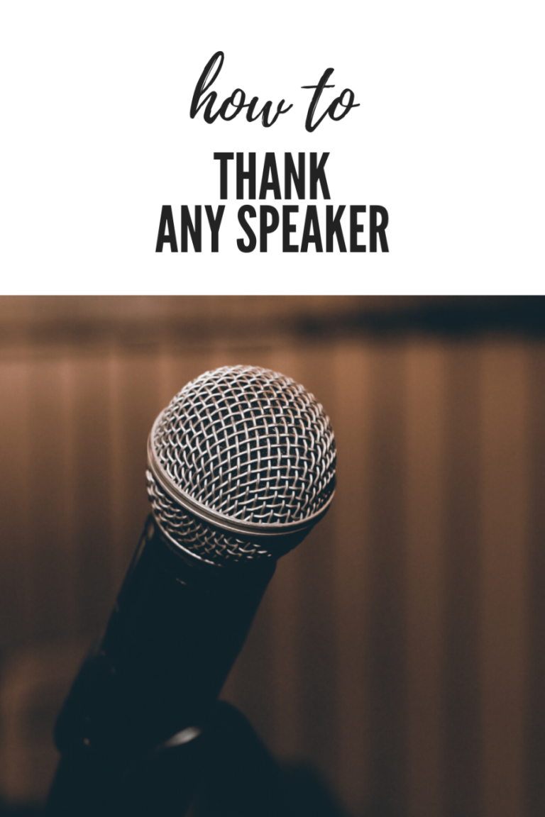 How Do You Thank A Speaker After Speech
