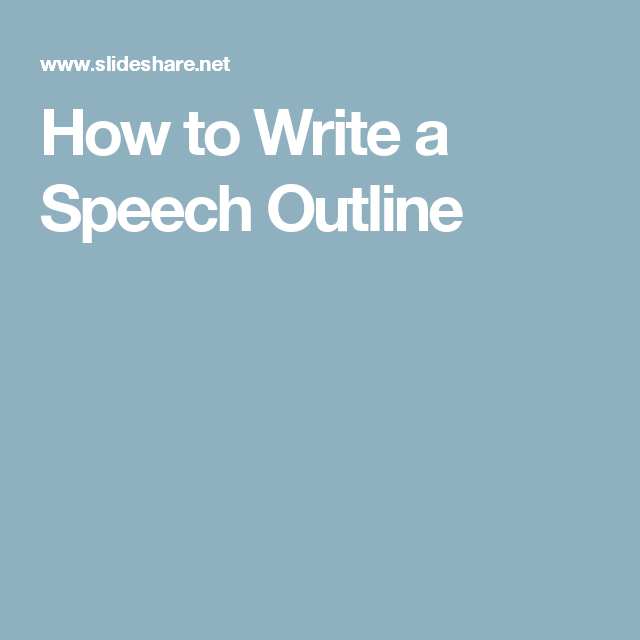 How To Write A Campaign Speech