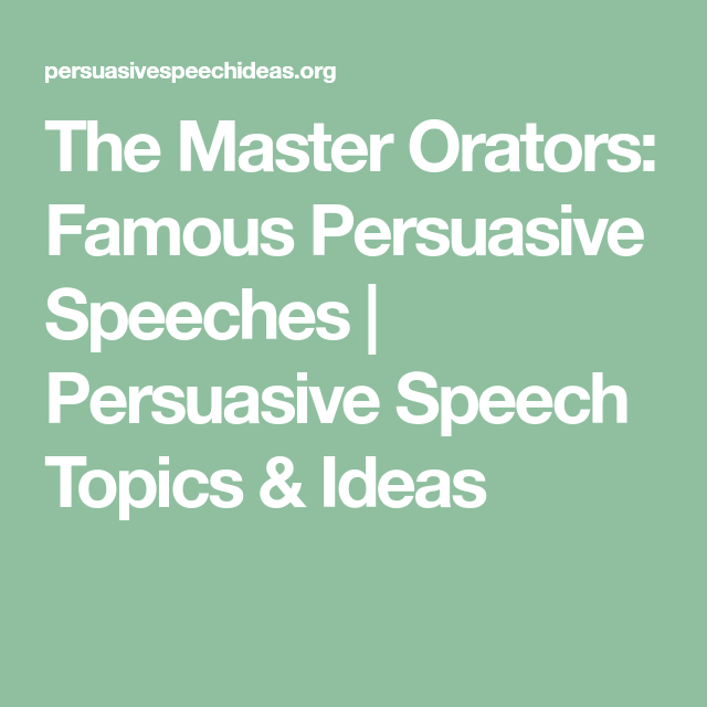 Oratorical Speech Topics
