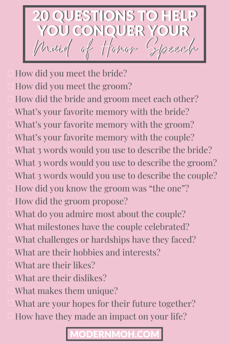 How To Write A Good Wedding Speech Maid Of Honour