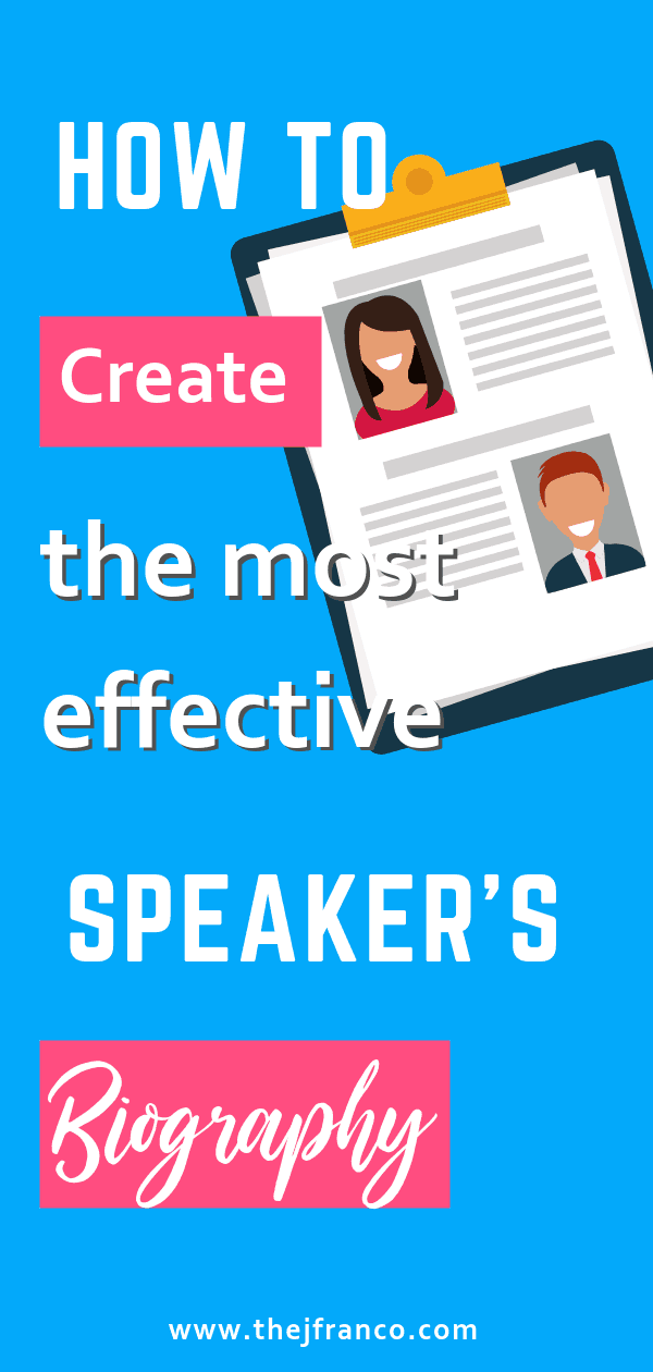 How To Write A Speaker Biography