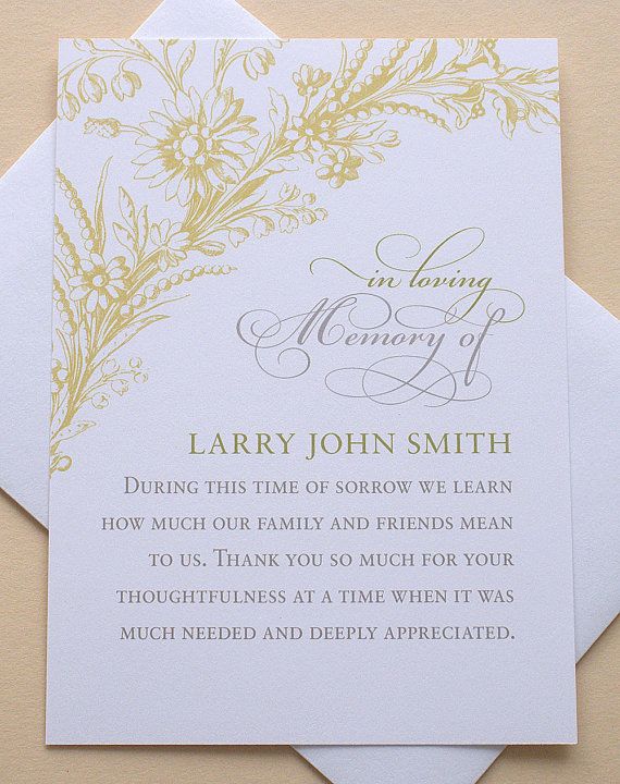 What To Say In A Funeral Thank You Card