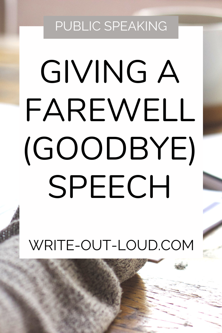 How To Write A Good Retirement Speech